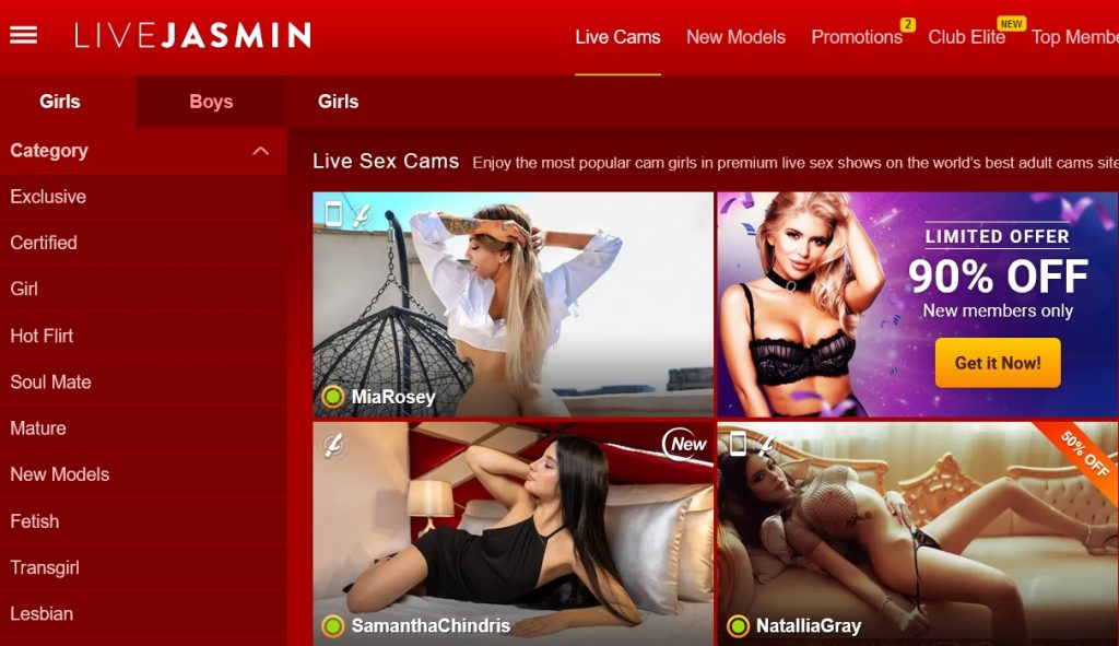 livejasmine red theme homepage